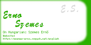 erno szemes business card
